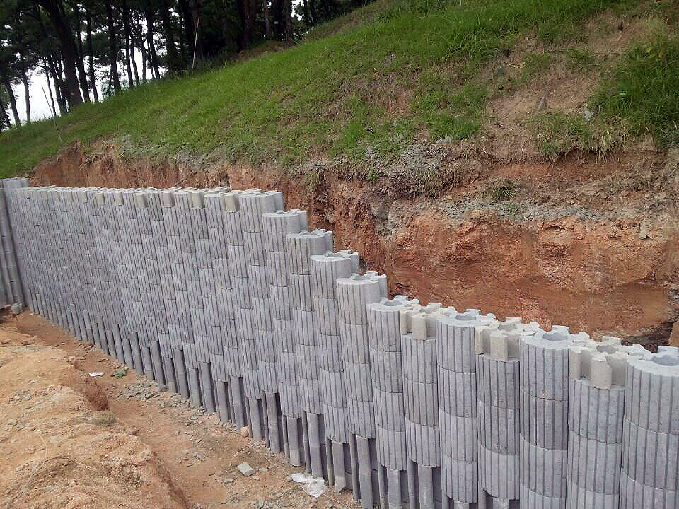 Preço em Brasil de m³ de Muro de contenção de concreto ciclópico