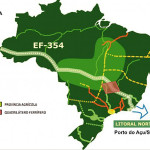 Mapa da rota da Transoceânica: obra pode custar até R$ 34 bilhões, por causa de questões ambientais