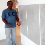Ronaldo Martins, na Feira do Construtor: material pode substituir a argamassa, quando aplicado sobre blocos de concreto