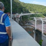 Ciclovia Tim Maia, às margens da avenida Niemeyer: após três meses, não resistiu à primeira ressaca do mar