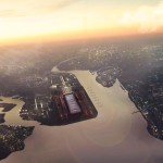 À beira do estuário do rio Tâmisa, em Londres, pretende-se construir o maior aeroporto do mundo