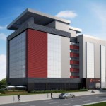 Projeção da nova sede do SindusCon-PR: prédio será autossustentável em energia