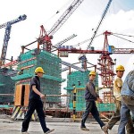 Canteiro de obras na China: gigantes começam a se instalar no Brasil