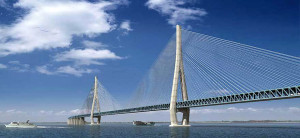 Projeção da ponte quando ela ficar pronta em 2022: China é hoje a maior construtora de pontes no mundo