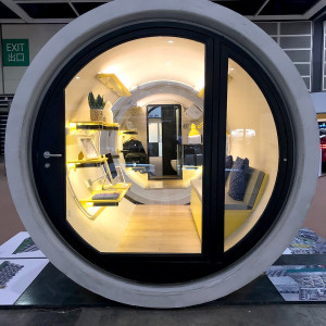 Opod: manilhas de concreto transformadas em moradia, que pode custar mais de R$ 50 mil a unidade
. Crédito: JamesLaw Cybertecture