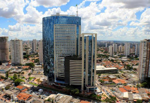 Órion - Business & Health, em Goiânia-GO: inaugurado em novembro de 2017, tem 50 pavimentos e mais de 190 metros de altura. Crédito: FR Incorporadora