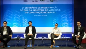 Seminário da ABDI e da ABRAMAT revelou plano do governo federal para que BIM seja integrado às obras públicas.  Crédito: Youtube