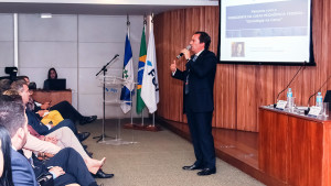 Pedro Guimarães, em palestra na FGV EPGE: fim das indexações nas prestações da casa própria deve ocorrer a partir de março de 2020 Crédito: FGV EPGE