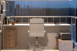 Imóveis que tenham varanda que possam abrigar um home office são os preferidos pelos compradores Crédito: Pinterest