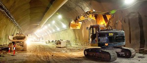 Supertúneis abertos em Sydney, na Austrália, têm o cronograma encurtado quando revestidos com concreto projetado com fibras de aço Crédito: iStock