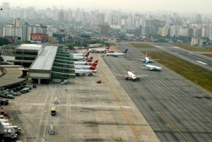 Aeroporto de Congonhas, em São Paulo-SP, é o que mais recebe voos domésticos e o 2º em volume de embarques e desembarques no Brasil. Crédito: Infraero