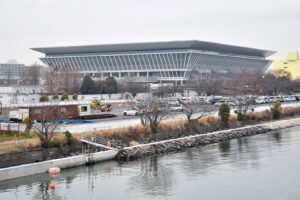 Centro Aquático é a segunda obra que mais consumiu concreto entre as novas estruturas para os jogos olímpicos: cerca de 50 mil m³ Crédito: Wikimedia Commons