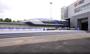 Trem maglev mais rápido do mundo foi apresentado dia 20 de julho de 2021, na pista de teste da cidade de Qingdao, na China Crédito: Agência Xinhua