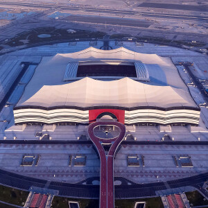 Localizado na cidade de Al Khor, o estádio Al Bayt tem capacidade para 60 mil lugares Crédito: Qatar's Supreme Committee for Delivery & Legacy