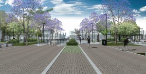 Pavimento permeável irá recobrir boa parte dos 10 mil m2 da Praça Central de Guaratuba-PR 