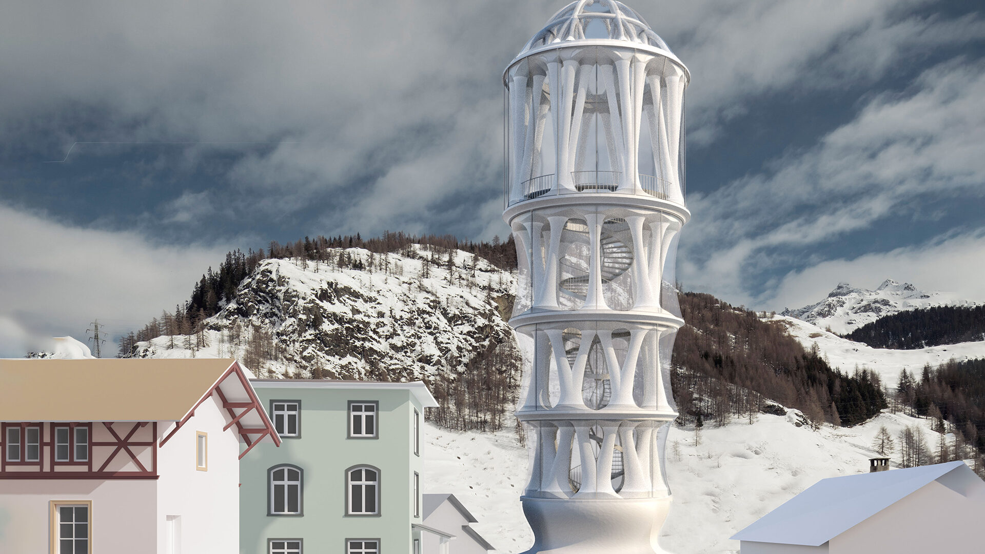 A torre impressa em 3D mais alta do mundo fica na Suíça