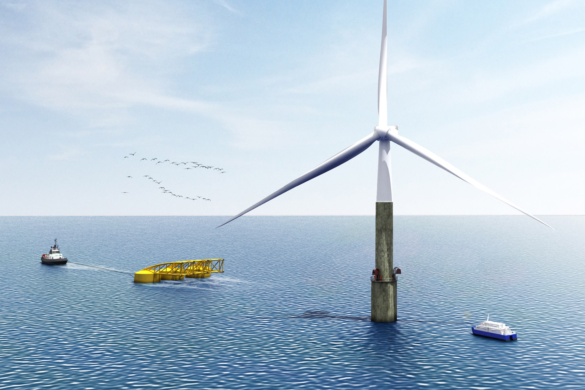 Concreto impulsiona avanço da energia eólica offshore