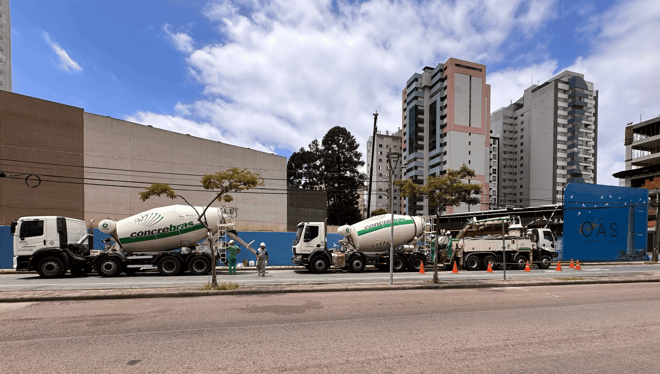 Concretagem do edifício Oás mobiliza tecnologia de concreto de alto desempenho e logística para vencer desafios estruturais